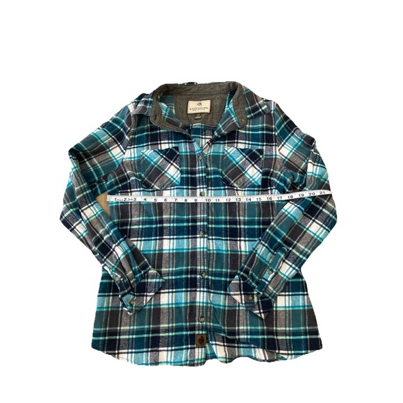 Legendary Whitetails Flannel Blue Size Large Long Sleeve Collared Men's‎ - Picture 3 of 5